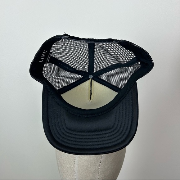 Line Skis Black Trucker Hat with Skull Palm Design - Picture 6 of 7